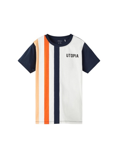 NAME IT KIDS - NKMTASSO SS TOP BOX - Orange Chiffon