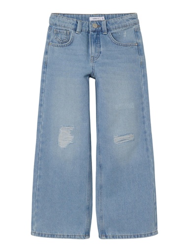 NAME IT KIDS - NKFROSE HW WIDE JEANS 1411-TE NOOS - Light Blue Denim