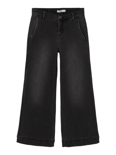 NAME IT KIDS - NKFBELLA HW WIDE JEANS 2332-TU NOOS - Black Denim