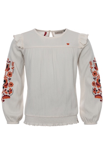 Looxs - Little crincle embroidery blouse - CREAM - 2301-7113-065