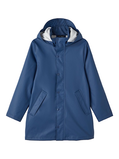 NAME IT KIDS - NKN DRY RAIN JACKET LONG 1FO NOOS - Insignia Blue