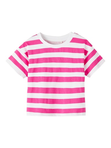 NAME IT MINI - NMF VITANNI SS SHORT BOXY TOP D - Pink Yarrow