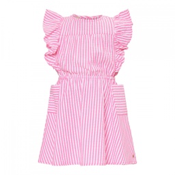 LE BIG - Zwaantje Dress s/slv - Neon Pink - DR00252
