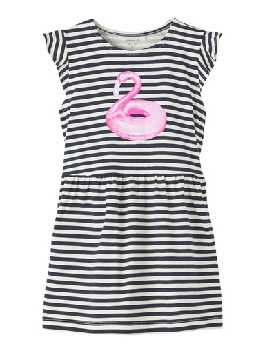 NAME IT MINI - NMF ZYLINE SS DRESS - Dark Sapphire