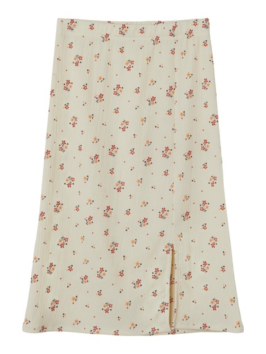 LMTD - NLF FAURA MIDI SKIRT - Turtledove Colored flowers