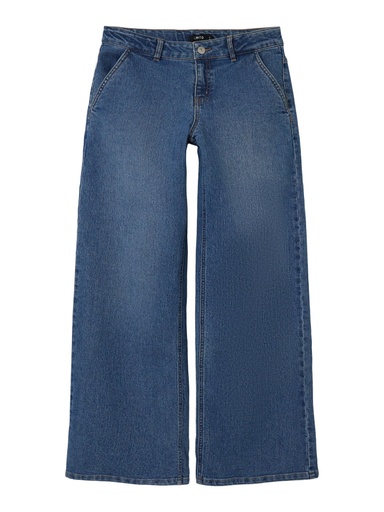 LMTD - NLF TRIS LW WIDE DNM PANT - Medium Blue Denim