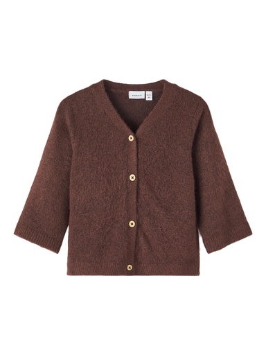 NAME IT MINI - NMF KASUSSI 3/4 SL KNIT CARD - Rum Raisin