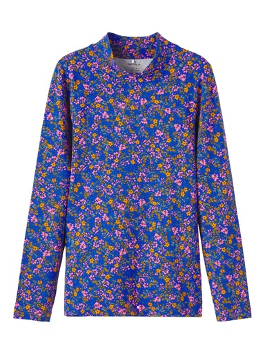 NAME IT KIDS - NKF OMODAL LS SLIM HIGH NECK TOP - Dazzling Blue