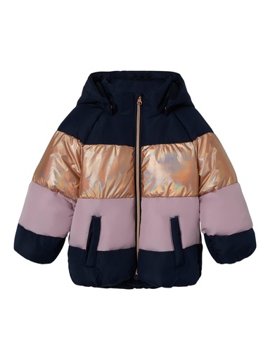 NAME IT MINI - NMF MILLE PUFFER JACKET BLOCK FOIL - Dark Sapphire