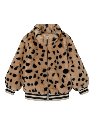 NAME IT MINI - NMF MINDY FAUX FUR JACKET LEO - Humus