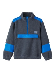 NAME IT KIDS - NKM NAFARVE LS TEDDY PULLOVER - India Ink