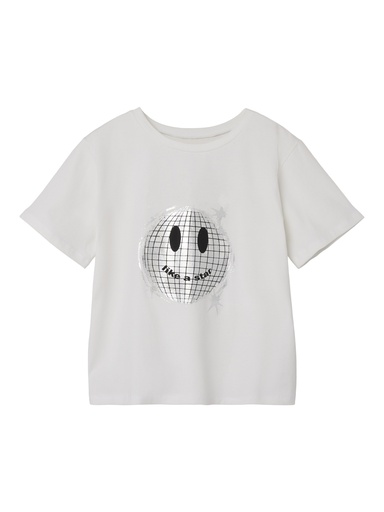 NAME IT KIDS - NKF SENIA SS SHORT NREG TOP - Silver