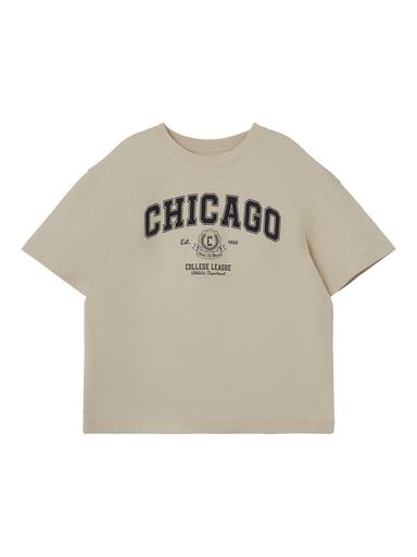 NAME IT KIDS - NKF SVANA SS RLX TOP - Oatmeal