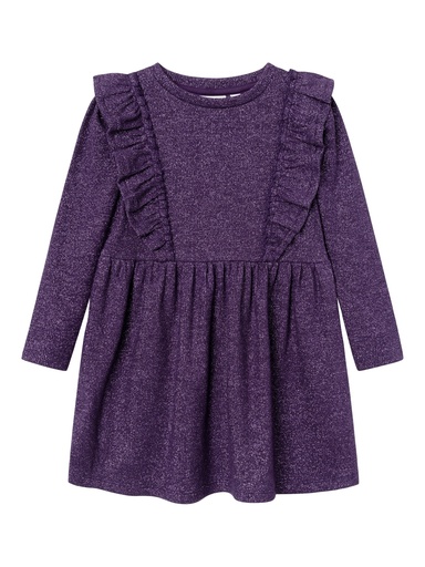 NAME IT MINI - NMF RENZA XSL LS DRESS - Blackberry Cordial