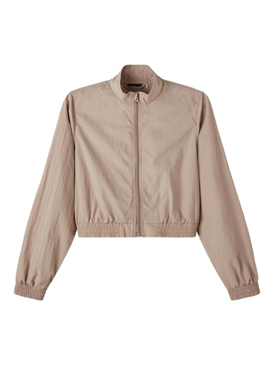 LMTD - NLF FITTA SHORT TRACK CARDIGAN - Mocha Meringue