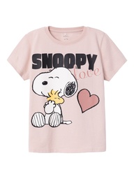 NAME IT KIDS - NKF NANNI SNOOPY SS TOP NOOS VDE - Sepia Rose