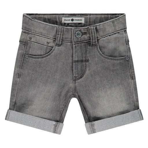 Babyface - boys jogg denim short - mid grey denim - BBE24107213