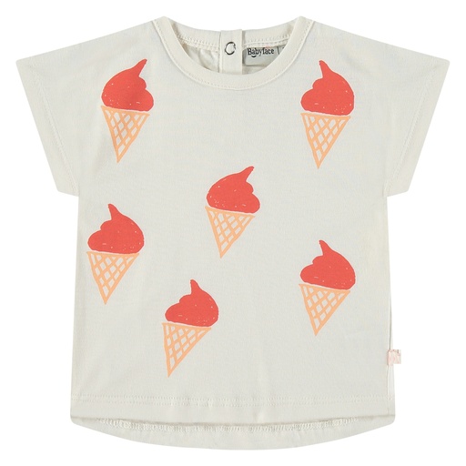 Babyface - baby girls t-shirt short sleeve - ivory - NWB24328654