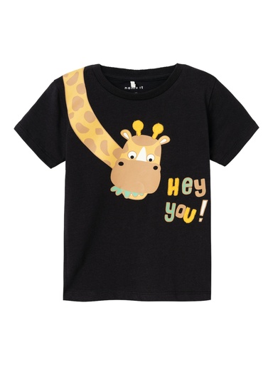NAME IT MINI - NMM HELLAN SS TOP PB - Black