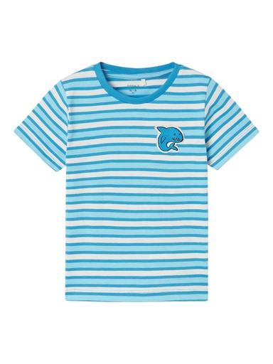 NAME IT MINI - NMM DIKE SS TOP PB - Swedish Blue