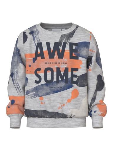 NAME IT MINI - NMM BULGUR SWEAT UNB - Grey Melange