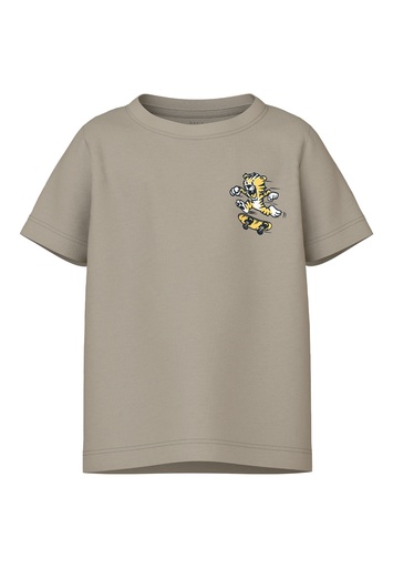 NAME IT MINI - NMM VELIX SS TOP - Pure Cashmere Tiger