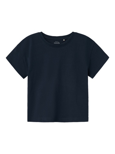 NAME IT KIDS - NKF VITA SS SHORT BOXY TOP - Dark Sapphire