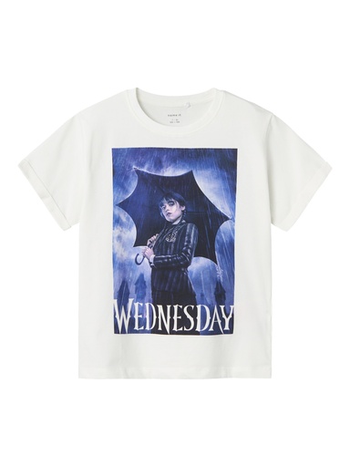 NAME IT KIDS - NKF FIXIRA WEDNESDAY SS LOOSE TOP BOX SKY - Jet Stream