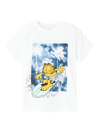 NAME IT KIDS - NKM MACLIN GARFIELD SS TOP BOX CPLG - Bright White