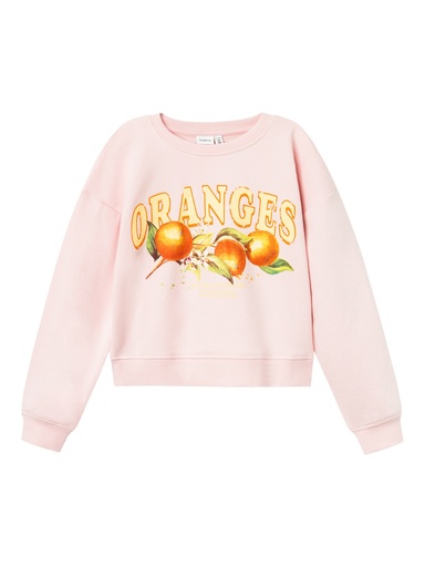 NAME IT KIDS - NKF HALENE LS LOOSE SHORT SWEAT UNB - Parfait Pink
