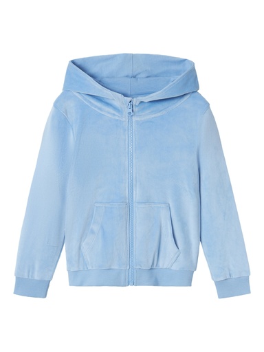 NAME IT MINI - NMF NAJALA LS VEL CARD WH - Vista Blue