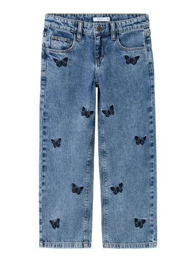 NAME IT KIDS - NKF BELLA WIDE JEANS 6762-BE NOOS - Medium Blue Denim