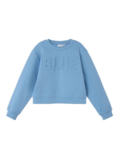 NAME IT KIDS - NKF KALISSE LS SHORT LOOSE SWEAT BRU - Silver Lake Blue