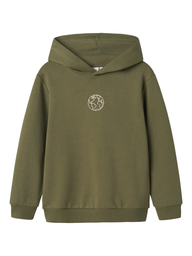 NAME IT KIDS - NKM OBANDO LS LOOSE SWEAT BRU WH PB - Deep Lichen Green