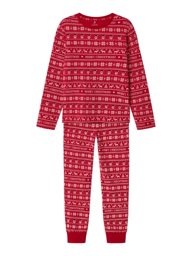 NAME IT KIDS - NKN VISMAS LS NIGHTSET - Jester Red Merry Christmas