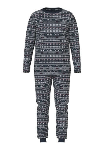 NAME IT KIDS - NAN VISMAS LS NIGHTSET - Dark Sapphire Merry Christmas