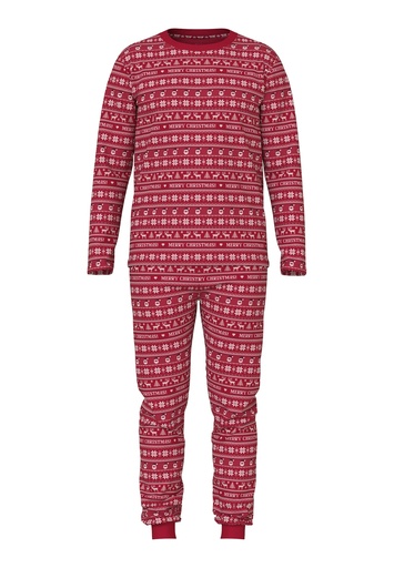 NAME IT KIDS - NAN VISMAS LS NIGHTSET - Jester Red Merry Christmas
