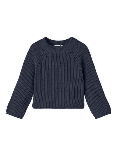 NAME IT MINI - NMF VENJA LS LOOSE SHORT KNIT - Dark Sapphire