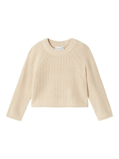 NAME IT MINI - NMF VENJA LS LOOSE SHORT KNIT - Summer Sand