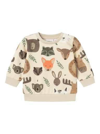 NAME IT BABY - NBM ORVAN LS SWEAT BRU - Summer Sand