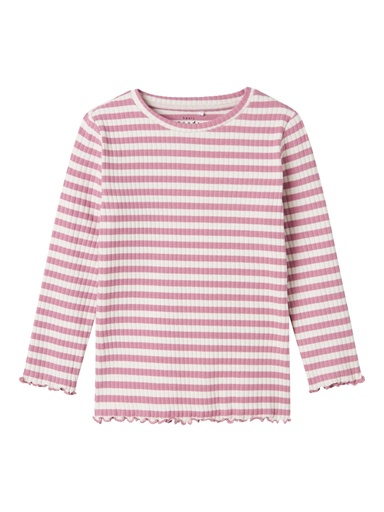 NAME IT MINI - NMF VEMMA LS SLIM TOP - Mauve Orchid Jet Stream