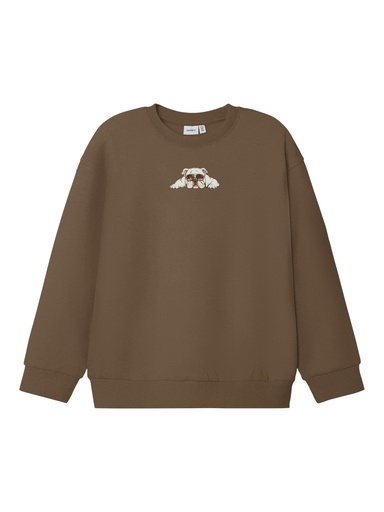 NAME IT KIDS - NKM NAKRAVE LS RLX SWEAT BRU - Pecan Pie