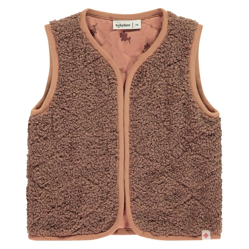 Babyface - girls teddy reversible jacket - wood - BBE24528428