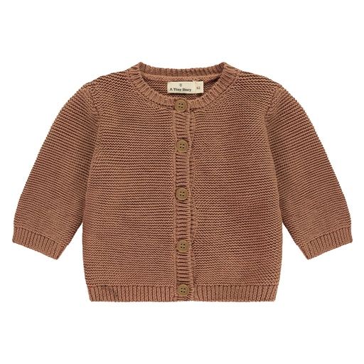 A Tiny Story - baby cardigan - mocha - TIN24429330