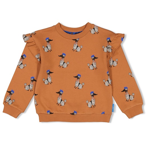 Jubel - Sweater AOP - Amour Toujours - Camel - 91600390