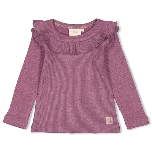 Jubel - Longsleeve ruches - Forest Fancy - Lila - 91600407