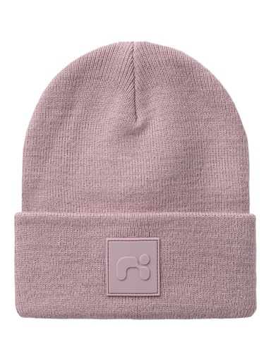 NAME IT MINI - NMN MALIK KNIT BEANIE BADGE - Mauve Shadows