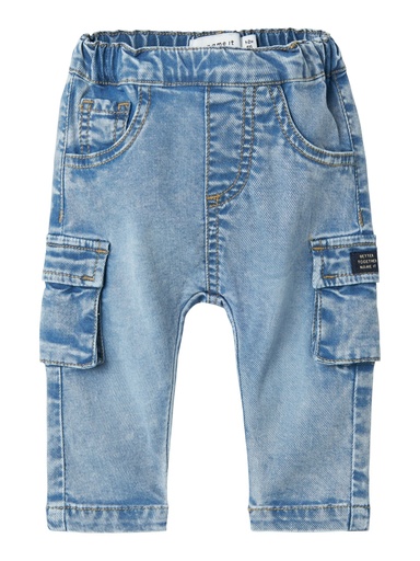 NAME IT BABY - NBM BEN BAGGY CARGO JEANS 2727-YB NOOS - Medium Blue Denim