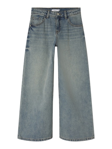 NAME IT KIDS - NKF BELLA SKATER XWIDE JEANS 3111-ZA NOOS - Vintage Medium Blue Denim