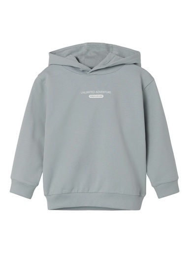 NAME IT MINI - NMM BASOM NREG LS SWEAT WH UNB - Quarry